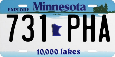 MN license plate 731PHA