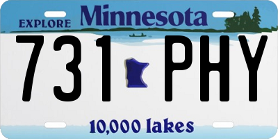 MN license plate 731PHY