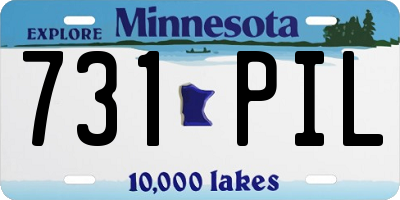 MN license plate 731PIL