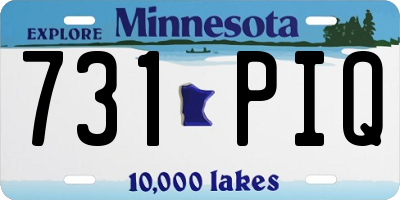 MN license plate 731PIQ