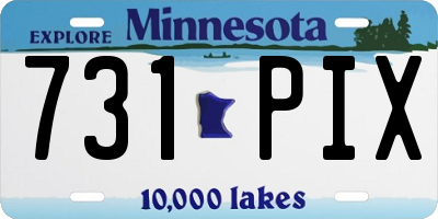 MN license plate 731PIX