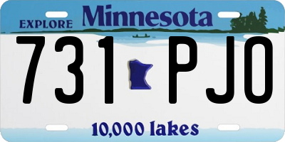 MN license plate 731PJO