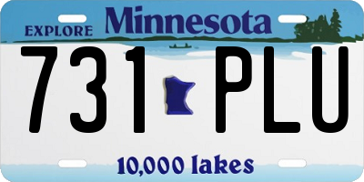 MN license plate 731PLU