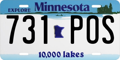 MN license plate 731POS