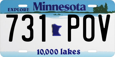 MN license plate 731POV
