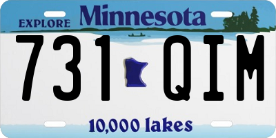 MN license plate 731QIM