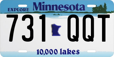 MN license plate 731QQT