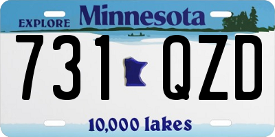 MN license plate 731QZD