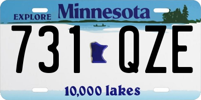 MN license plate 731QZE