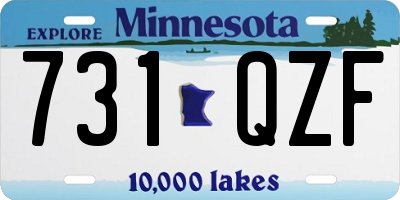 MN license plate 731QZF