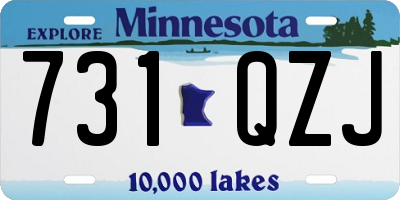 MN license plate 731QZJ