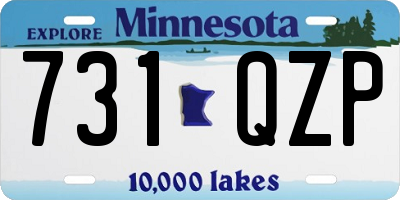 MN license plate 731QZP