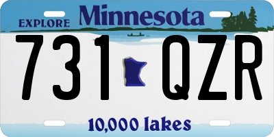 MN license plate 731QZR