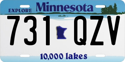 MN license plate 731QZV