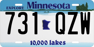 MN license plate 731QZW