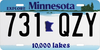 MN license plate 731QZY