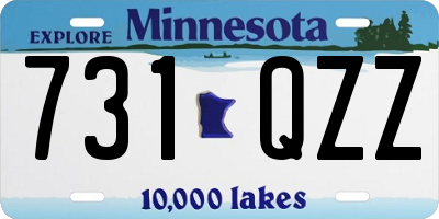 MN license plate 731QZZ