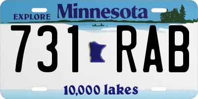 MN license plate 731RAB