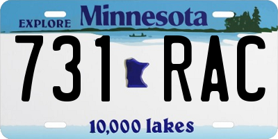 MN license plate 731RAC
