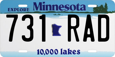 MN license plate 731RAD