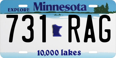 MN license plate 731RAG