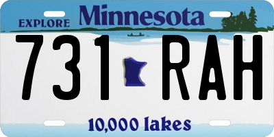 MN license plate 731RAH