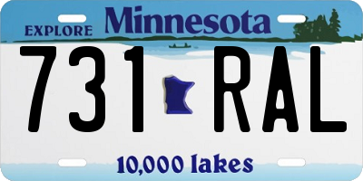 MN license plate 731RAL