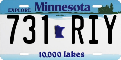 MN license plate 731RIY