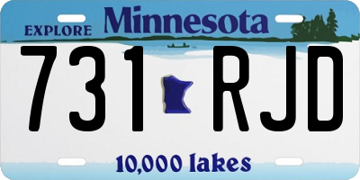 MN license plate 731RJD