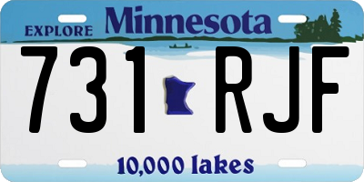 MN license plate 731RJF