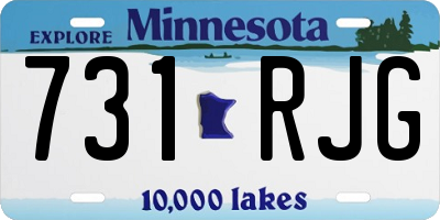 MN license plate 731RJG