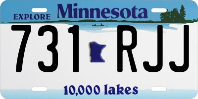 MN license plate 731RJJ