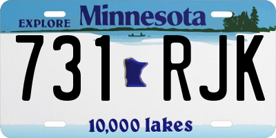 MN license plate 731RJK