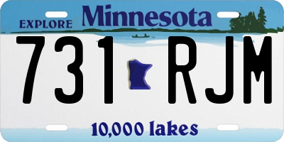 MN license plate 731RJM
