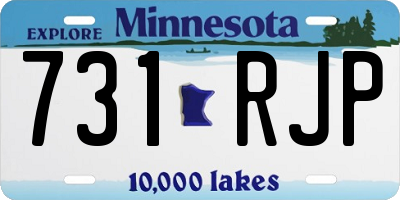 MN license plate 731RJP