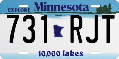 MN license plate 731RJT