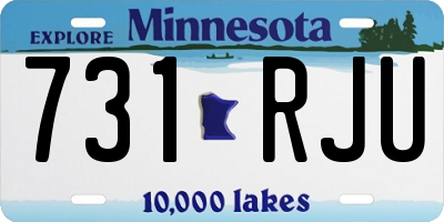 MN license plate 731RJU