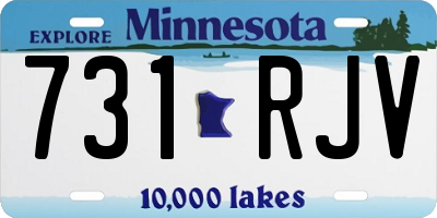 MN license plate 731RJV