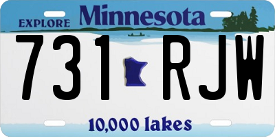 MN license plate 731RJW