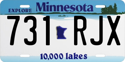 MN license plate 731RJX