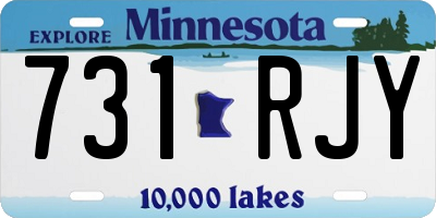 MN license plate 731RJY