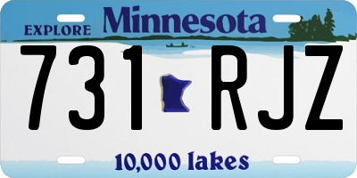 MN license plate 731RJZ