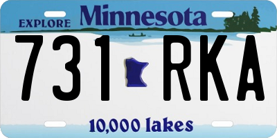 MN license plate 731RKA