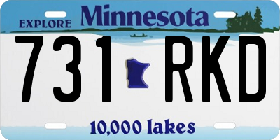 MN license plate 731RKD