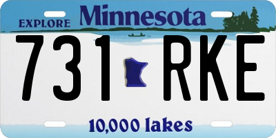 MN license plate 731RKE