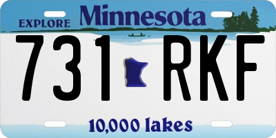 MN license plate 731RKF