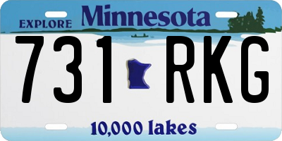 MN license plate 731RKG