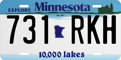 MN license plate 731RKH