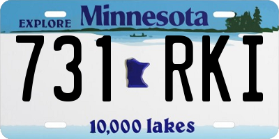 MN license plate 731RKI