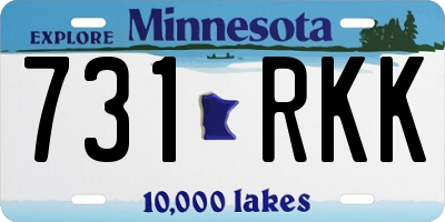 MN license plate 731RKK
